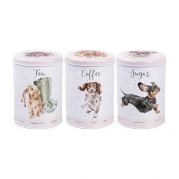 Wrendale Designs A Dog's Life Tea, Coffee and Sugar Canisters
