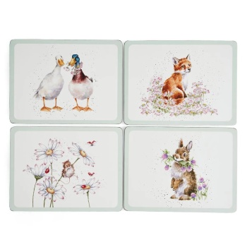 Wrendale Designs Set of 4 Floral Country Animal Placemats