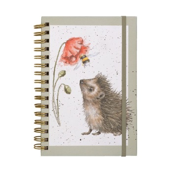 Wrendale Designs Hedgehog with Flower Ring Bound Notebook