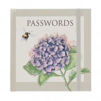 Wrendale Designs Bumblebee and Hydrangea Password Book