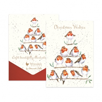 Wrendale Designs Set of 8 Boxed Robin Design Christmas Cards