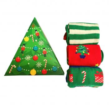 Boxt Novelty Christmas Socks in Tree Gift Box  - One Size