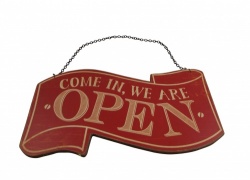 Heaven Sends Retro Open and Closed Hanging Sign