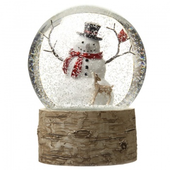 Heaven Sends Woodland Snowman Christmas Snowglobe