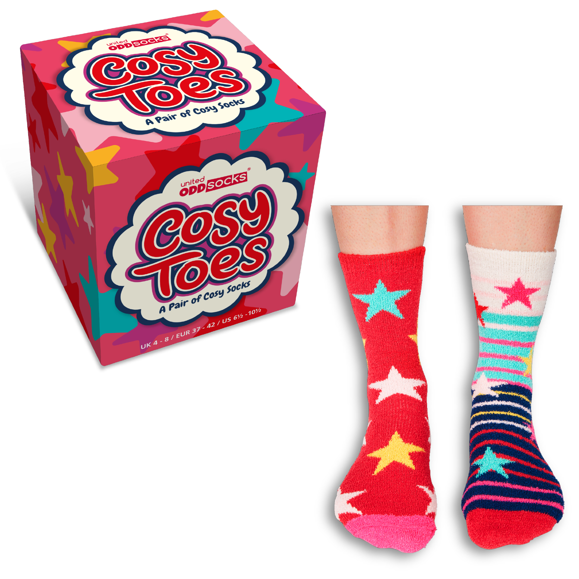 United Oddsocks Cosy Toes Pair of Comfy Star Themed Women's Socks