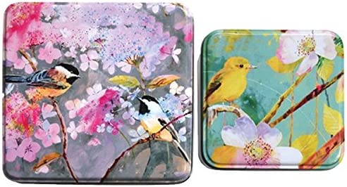 Carolyn Carter Set of Two Bird Themed Nested Tins