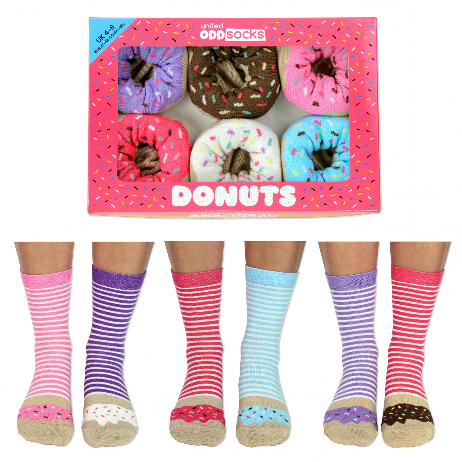 United Oddsocks Donuts Design - Ladies Novelty Socks