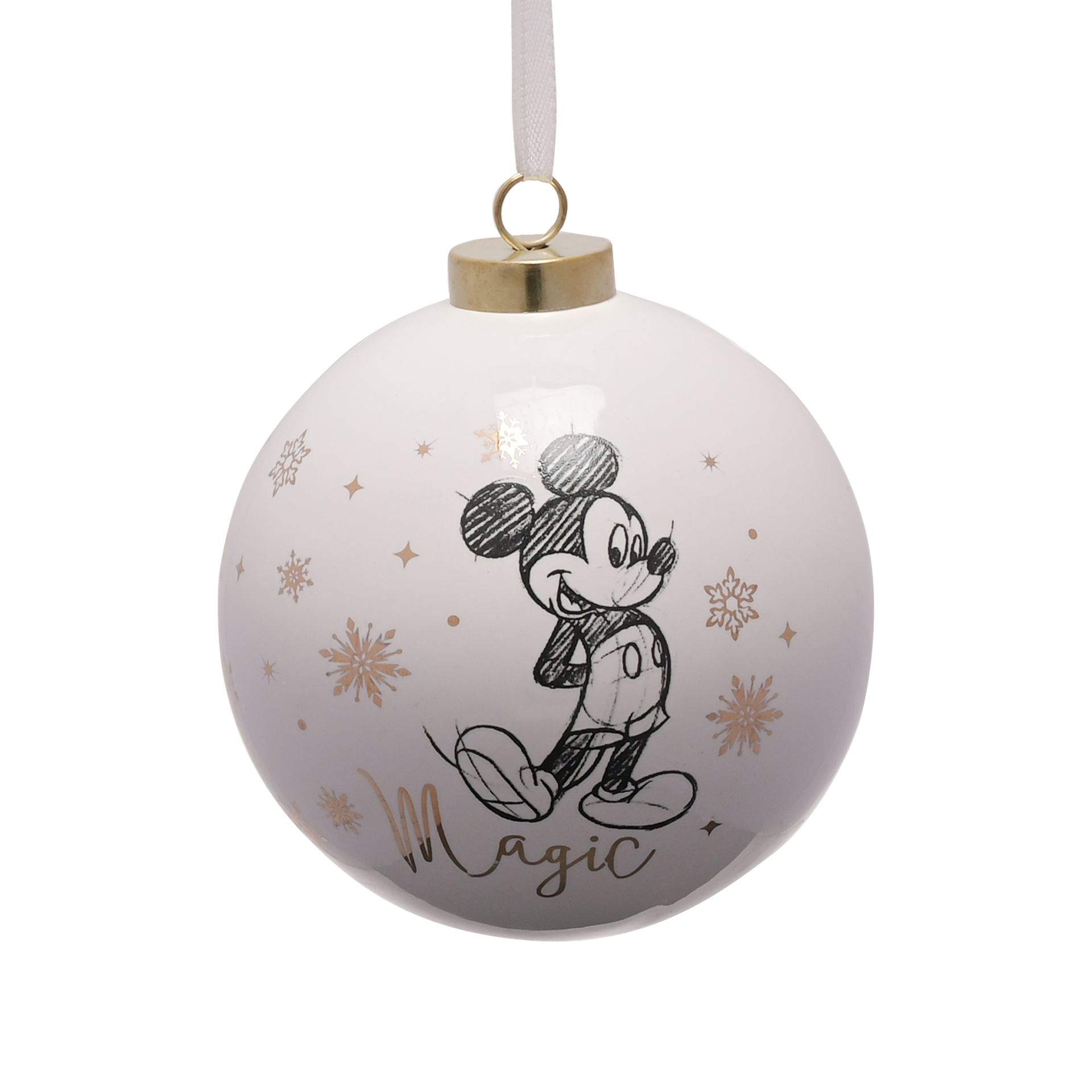 Widdop Disney Ceramic Mickey Mouse Christmas Tree Bauble