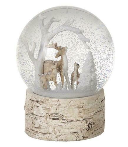 Heaven Sends Christmas Scene Winter Deers Snow Globe