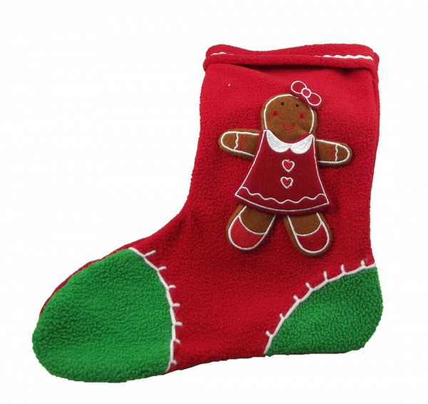 Gisela Graham Gingerbread Girl Felt Christmas Stocking