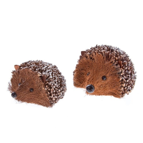 Gisela Graham Set of 2 Decorative Christmas Hedgehogs