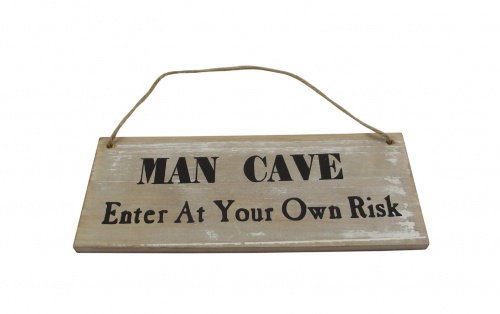 Gisela Graham Man Cave Enter at Your Own Risk Plaque
