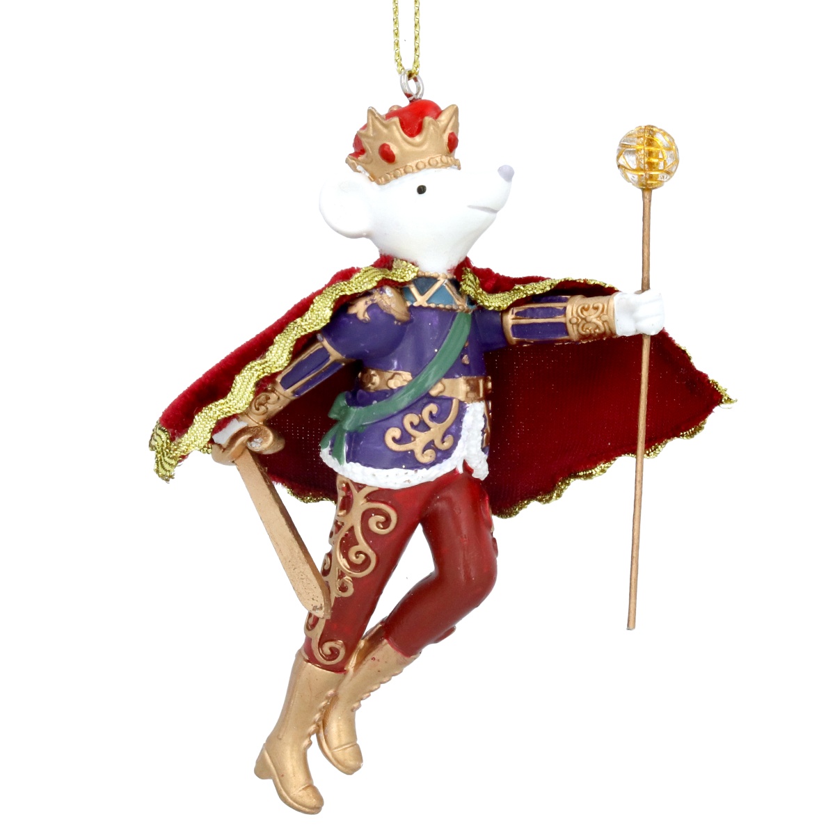 Gisela Graham White Rabbit With Functioning Clock Ornament Alice In Wonderland | UK