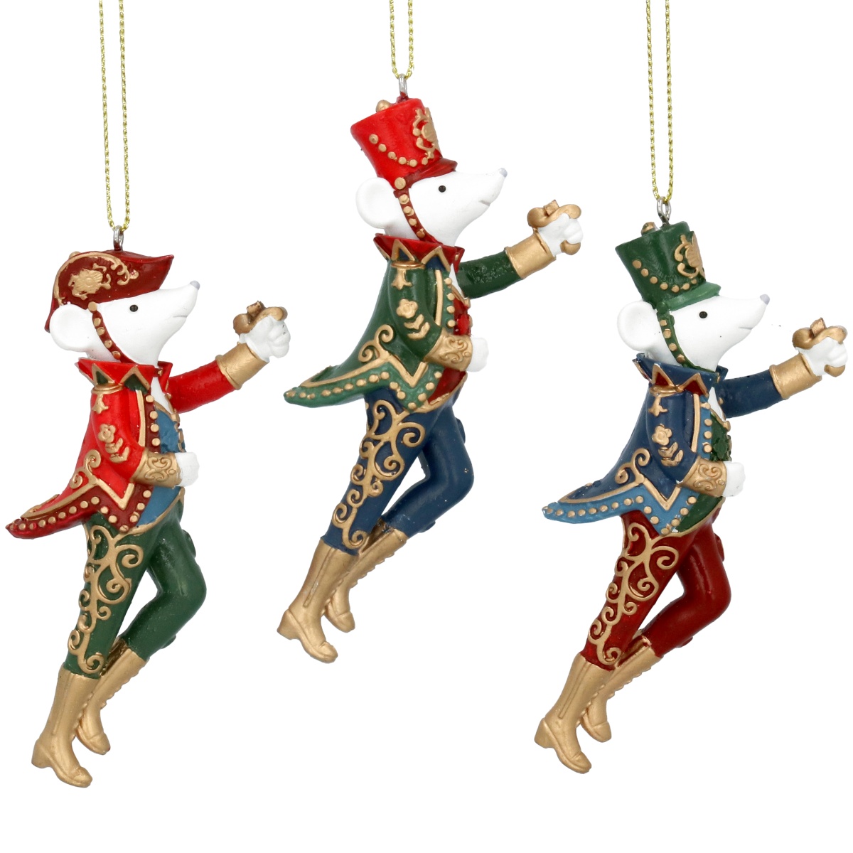 thumbnail image 2 of Gisela Graham Set Of 3 Resin Gingerbread Snowflake Christmas Decorations – Hanging Stars 2 of 2