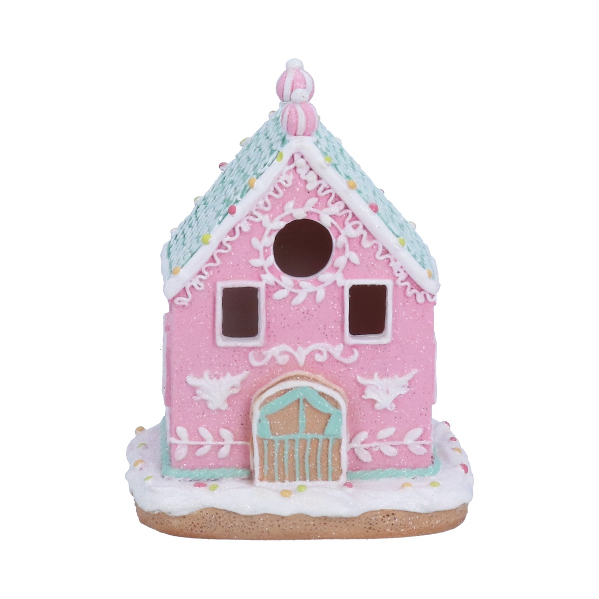 Gisela Graham Gingerbread Multi Colour Sweets LED House Ornament
