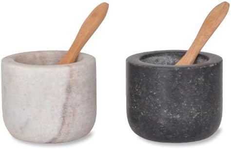 Garden Trading Marble and Granite Brompton Salt and Pepper Pots Kitchen Decor