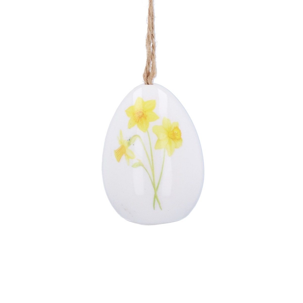 Gisela Graham Ceramic Daffodil Design Egg Easter Decoration