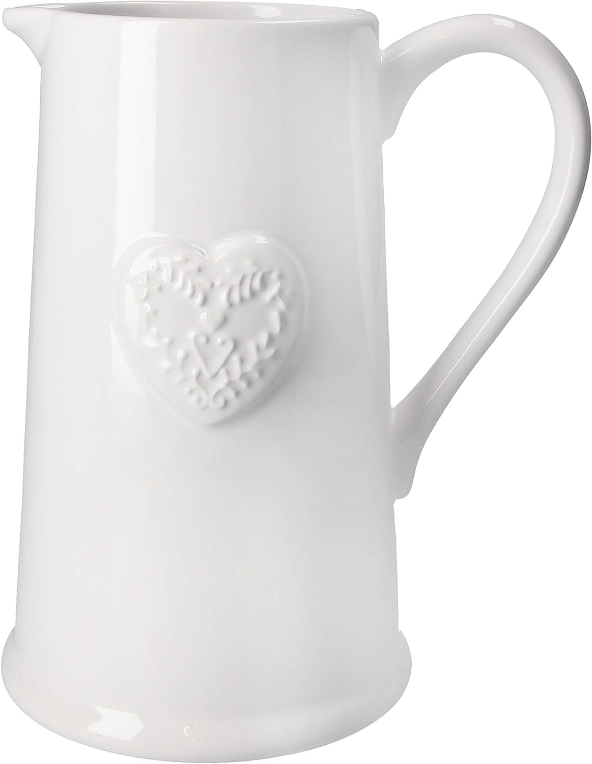 Gisela Graham Heart Design Ceramic Jug Gifts Handpicked