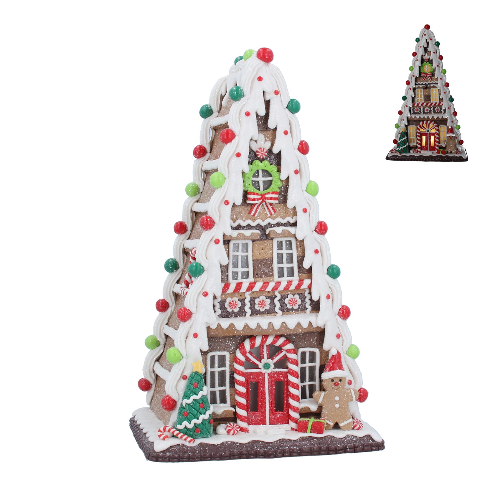 Gisela Graham Large LED Gingerbread House Decoration Gifts