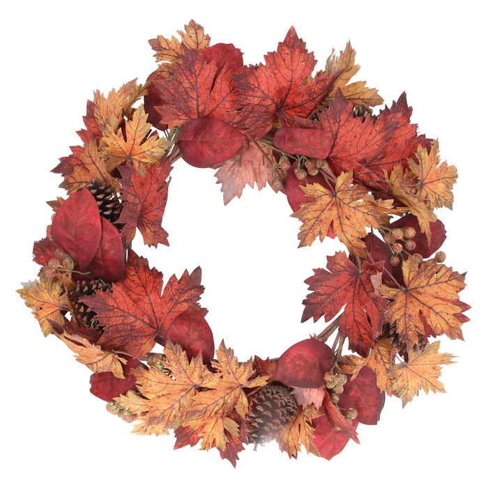 Gisela Graham Maple and Pinecone Autumnal Wreath
