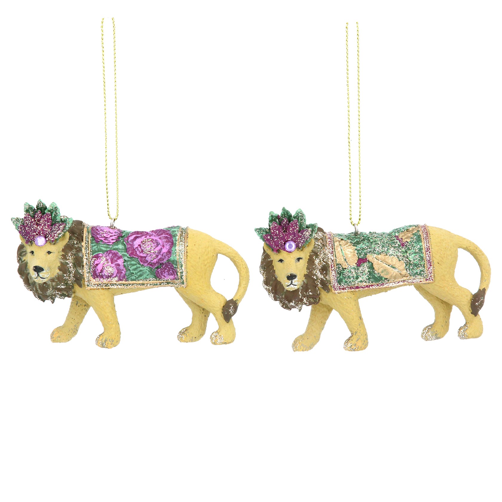Gisela Graham Lion Christmas Tree Decorations | Handpicked