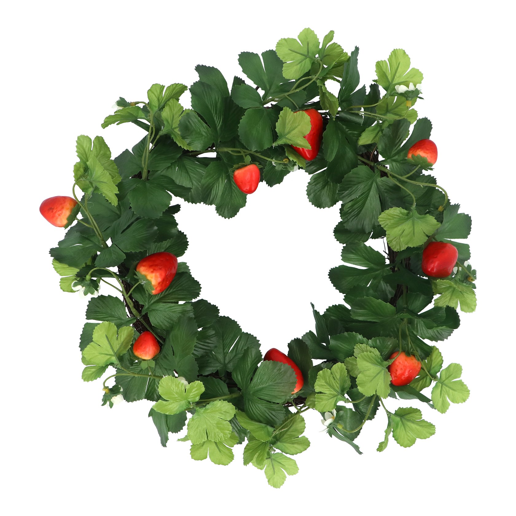 Gisela Graham Faux Spring Strawberry Decorative Wreath