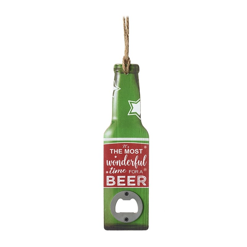 Heaven Sends Wooden Beer Bottle Opener Christmas Tree Decoration