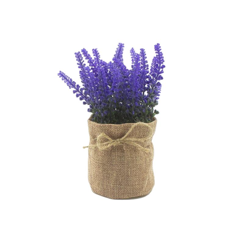 Heaven Sends Faux Lavender In Hessian Bag Home Accessory