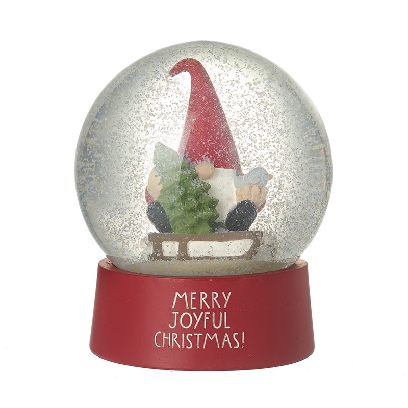 Heaven Sends Merry Joyful Christmas Gonk Snow Globe
