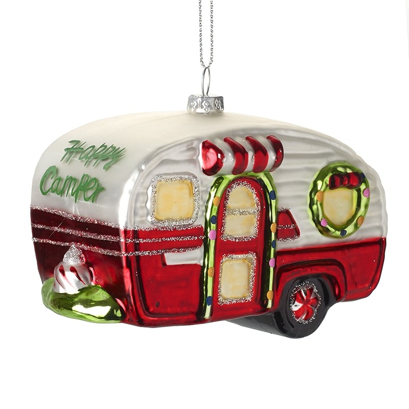 Heaven Sends Glass Camper Van Christmas Tree Decoration