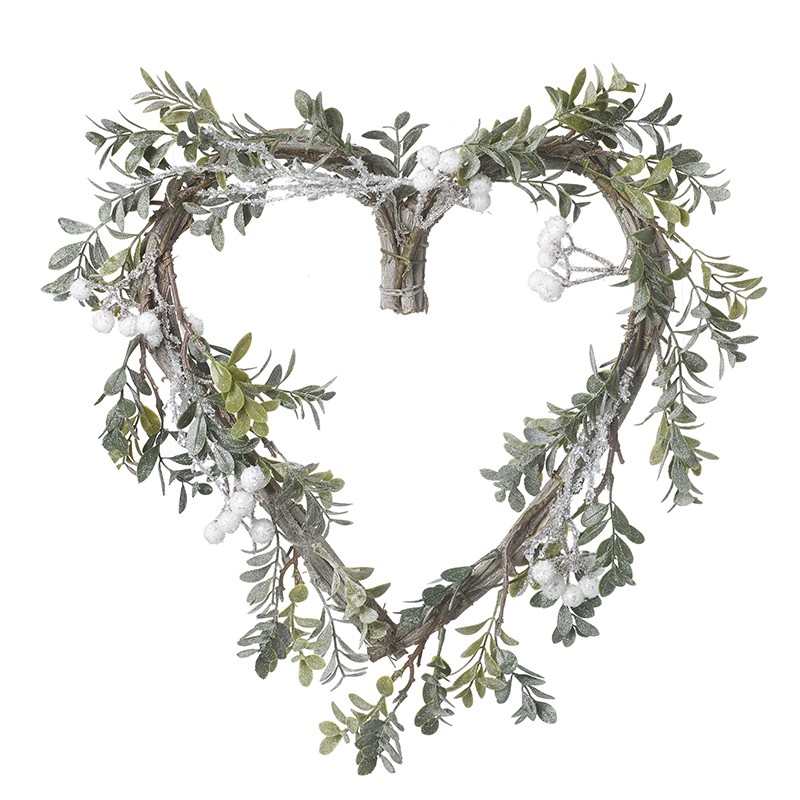 Heaven Sends Mistletoe Heart Christmas Wreath Decoration