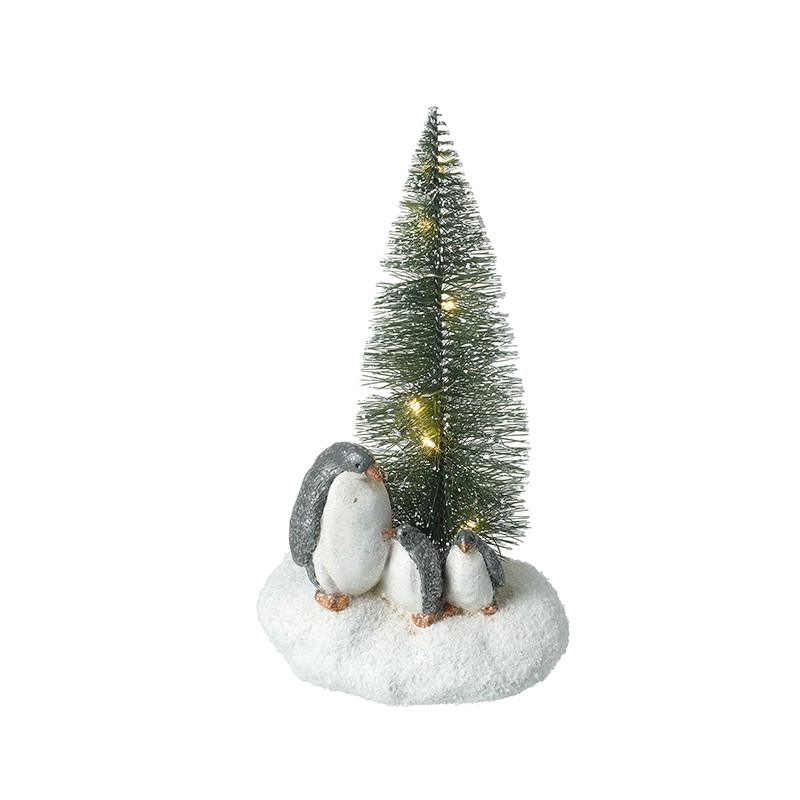 Heaven Sends Light Up Penguin Scene Christmas Decoration