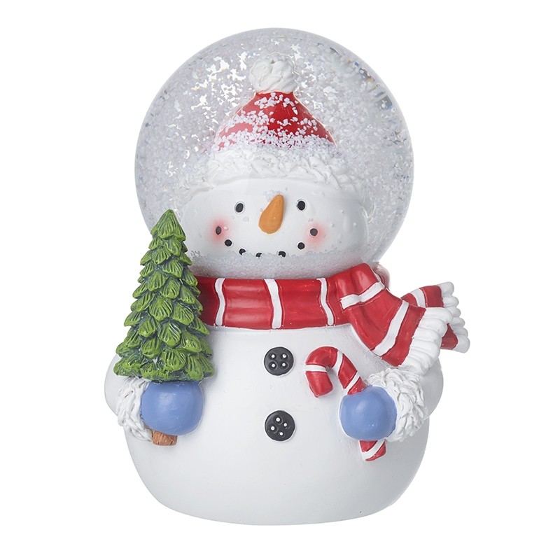 Heaven Sends Snowman with Tree Christmas Snow Globe