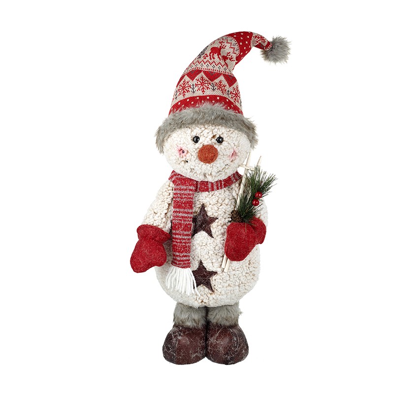 Heaven Sends Medium Standing Snowman with Skis Christmas Decoration