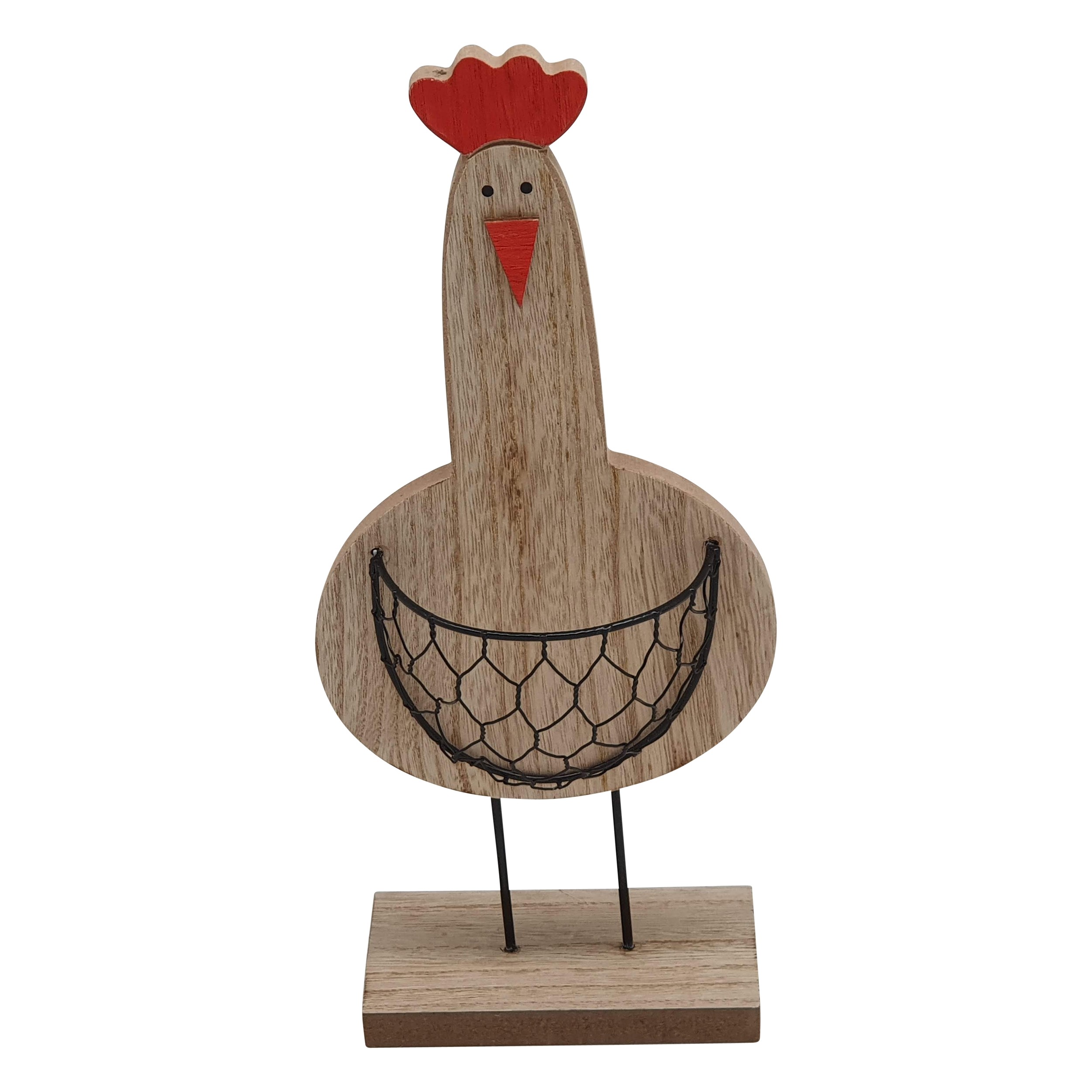 Heaven Sends Wooden Hen with Cage Belly Easter Decoration