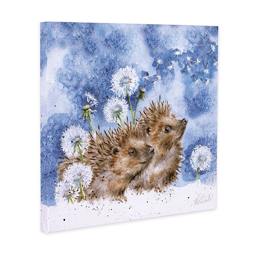 Wrendale Designs 'Brighter Days' Hedgehog With Dandelions Design Small Canvas