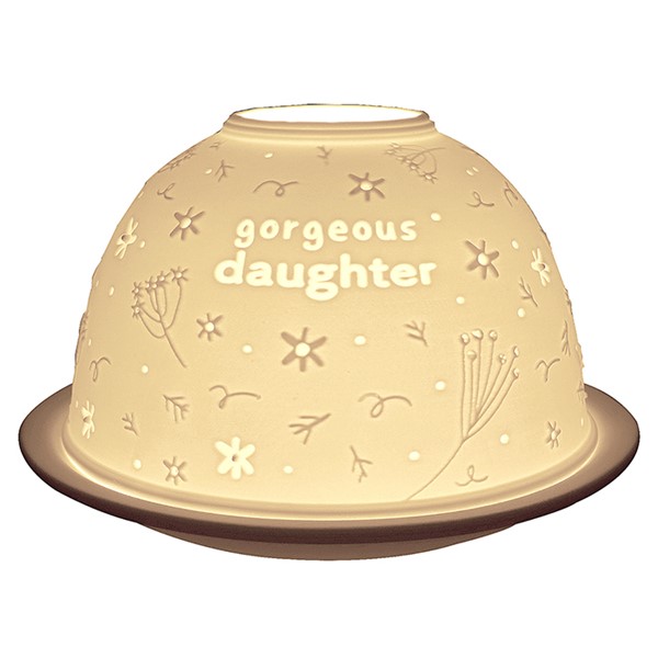 Nordic Lights Bone Porcelain Gorgeous Daughter Tea Light Shade