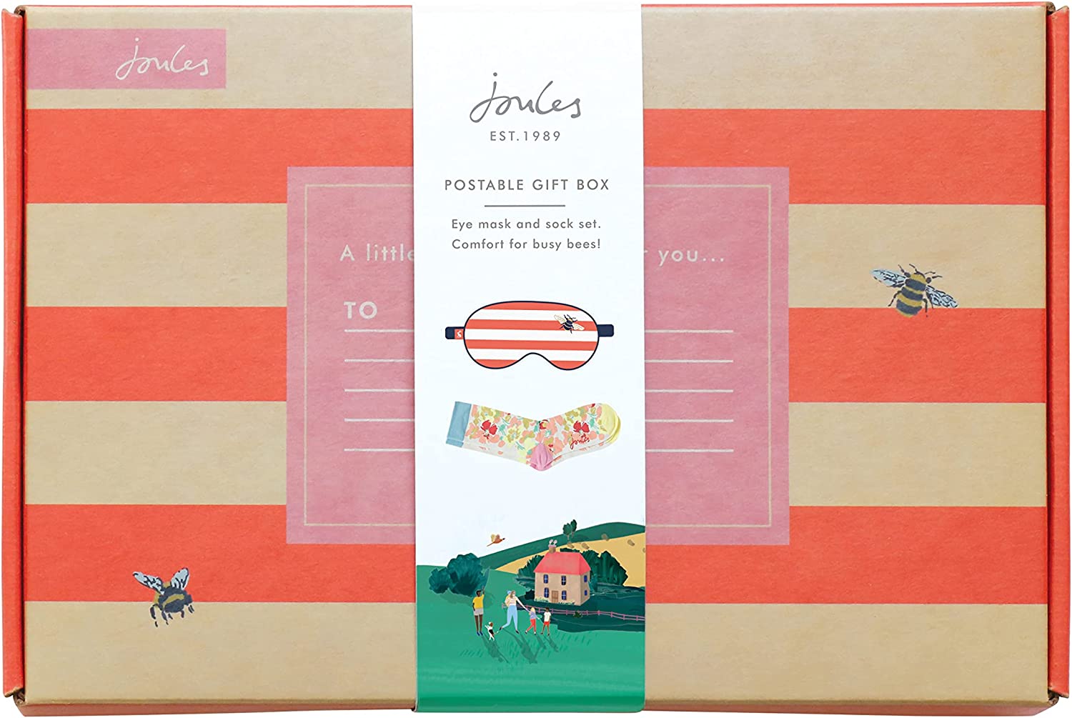 Joules Postable Gift Box with Eye Mask and Socks