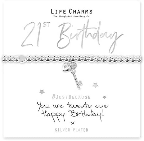 Life Charms 21st Birthday Gift Boxed Key Bracelet Special Birthday Unique Gift