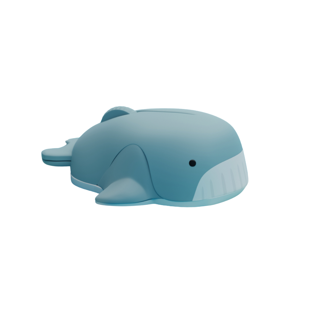 Mustard Moby Whale Themed Wireless Computer Mouse