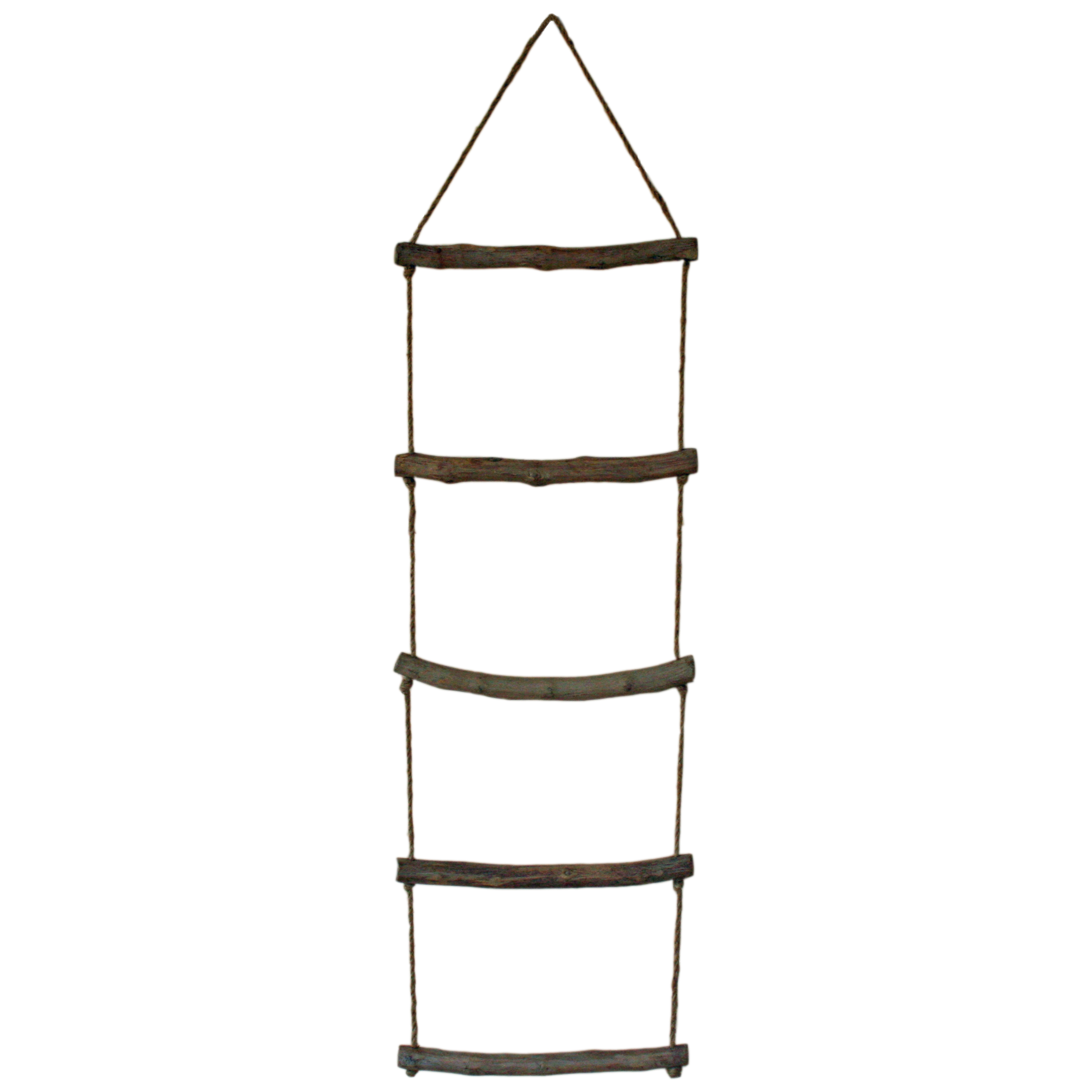 Originals Rustic Wooden Rope Ladder Hanging Towel Rail