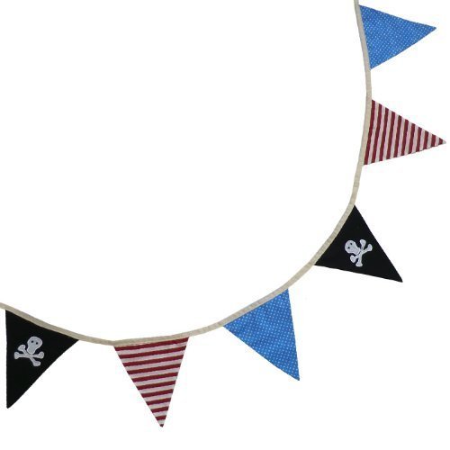 Powell Craft Childrens Pirate Design Fabric Bedroom Bunting