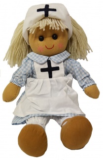 Powell Craft Childrens Fabric Rag Doll - Nurse Design