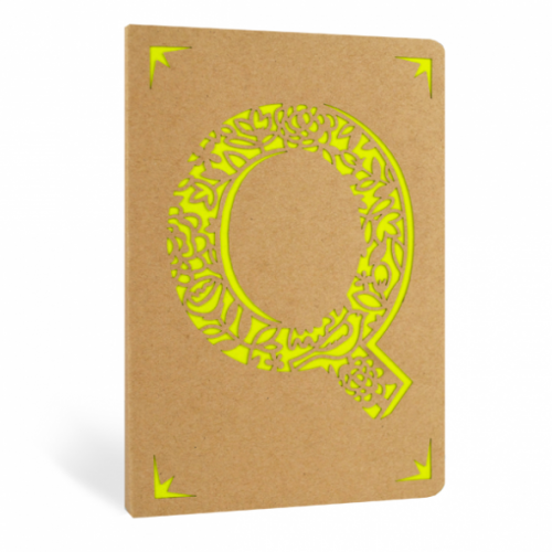 Monogram Kraft Laser Cut Out Designs Notebooks Choice of Different Letters - Picture 4 of 10