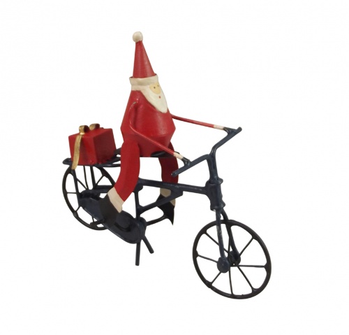 Shoeless Joe Christmas Tree Decoration Santa on Bike