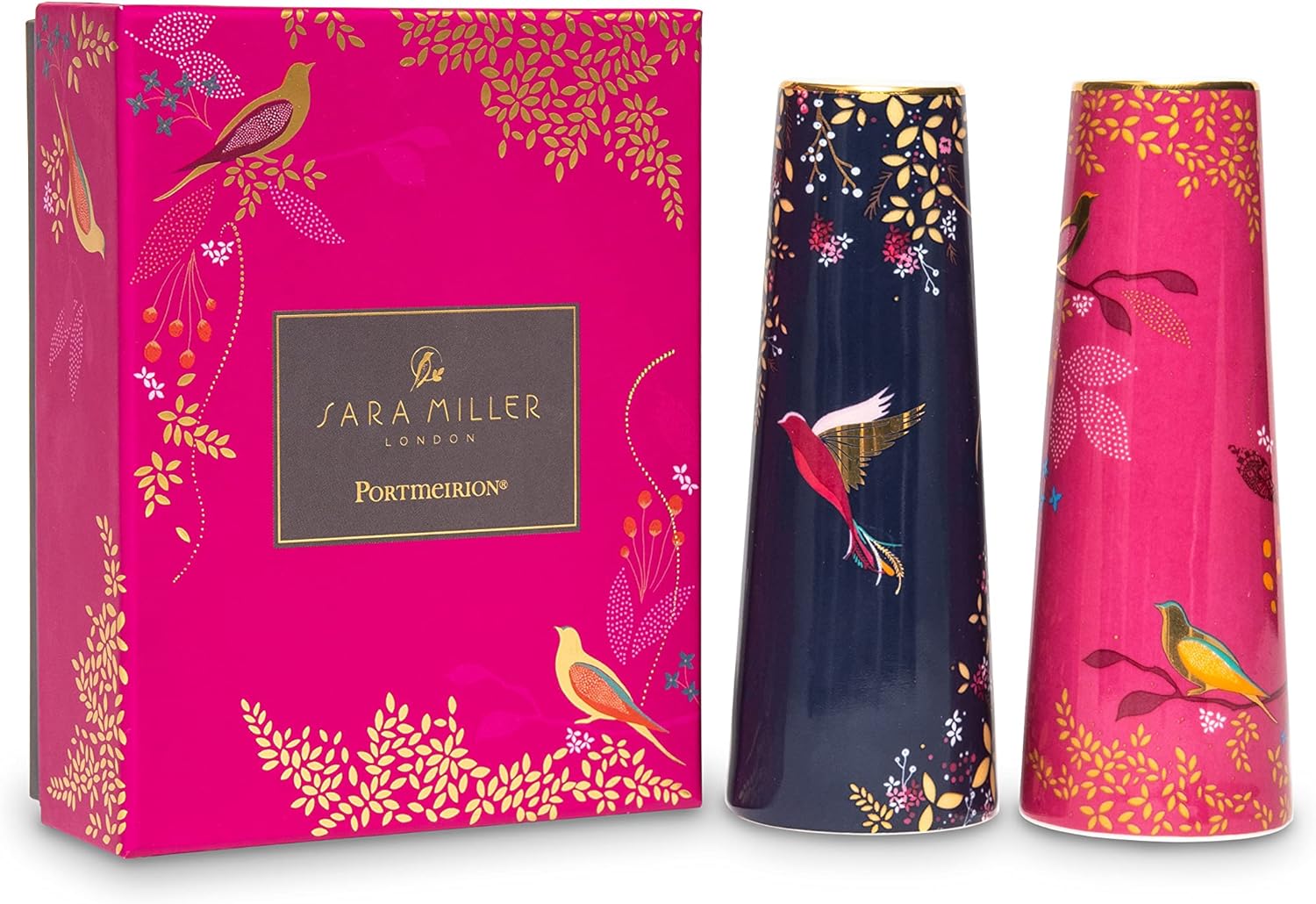 Sara Miller Set of 2 Fine China Chelsea Bird Salt & Pepper Shakers