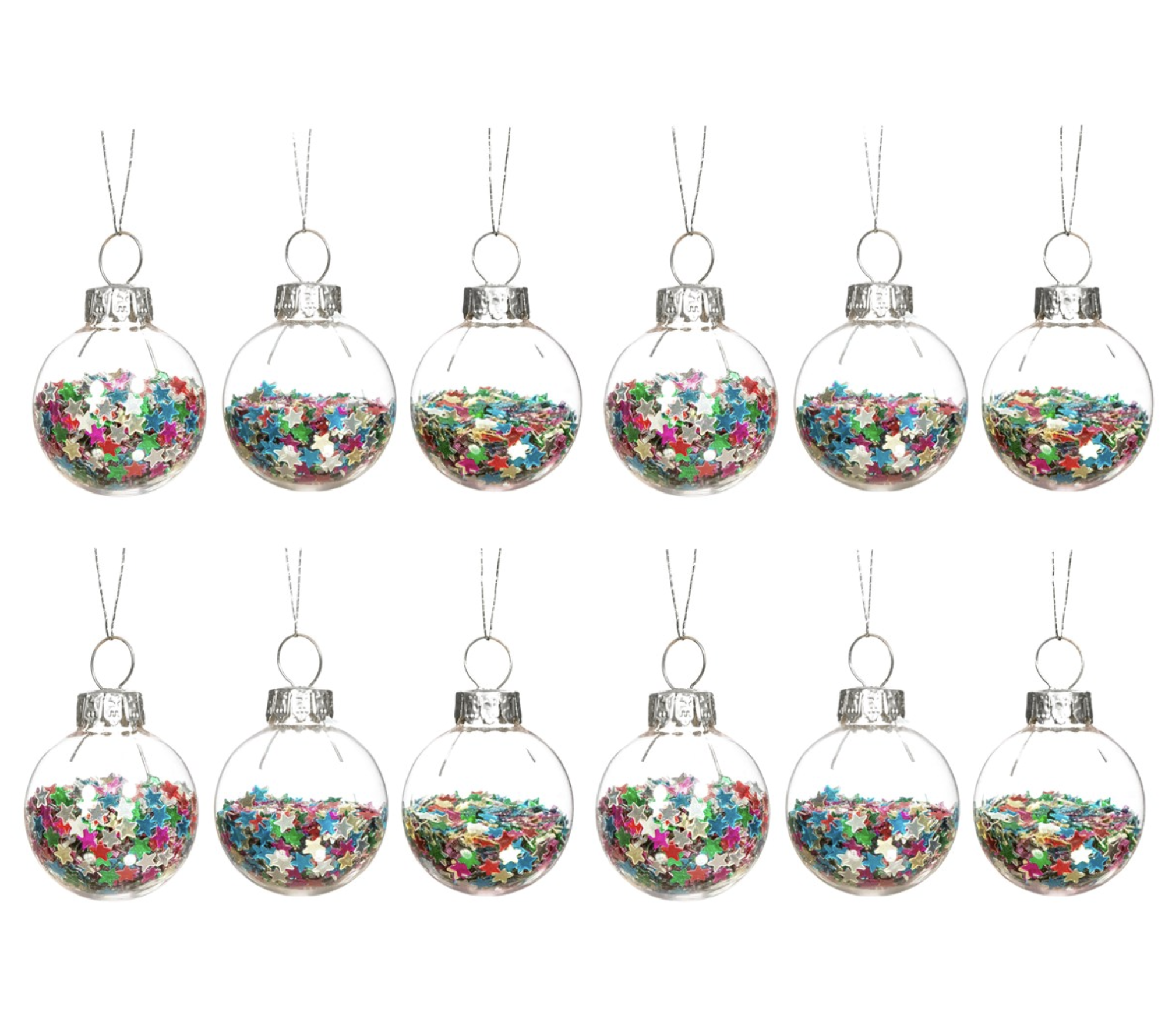 Sass and Belle Mini Disco Star Ball Christmas Tree Decorations