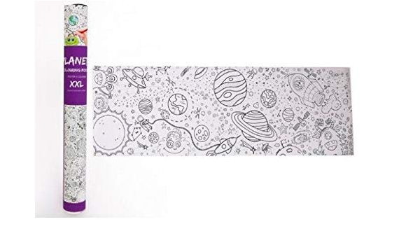 Space and Planets XXL Children's Colouring Poster