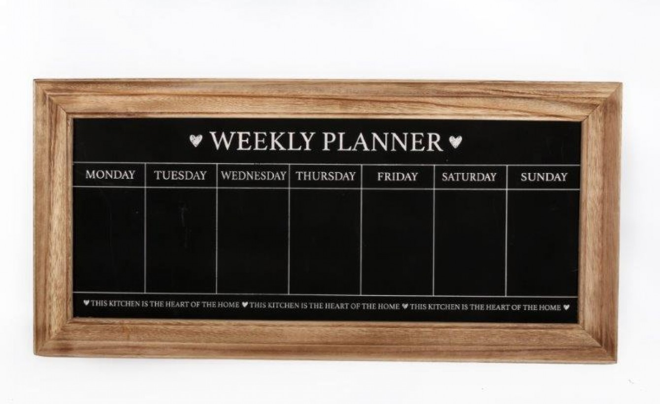 Sifcon Shabby Chic Wooden Weekly Planner Chalkboard