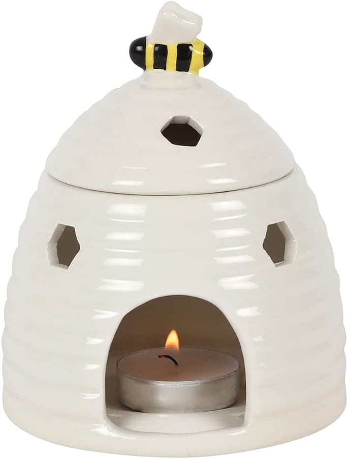 Something Different White Bee Hive Oil Burner
